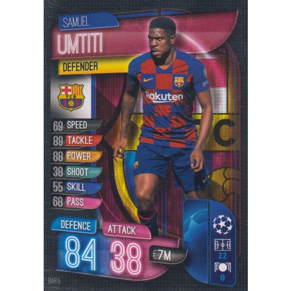 BAR5  - Samuel Umtiti  - Basis Karte - 2019/2020