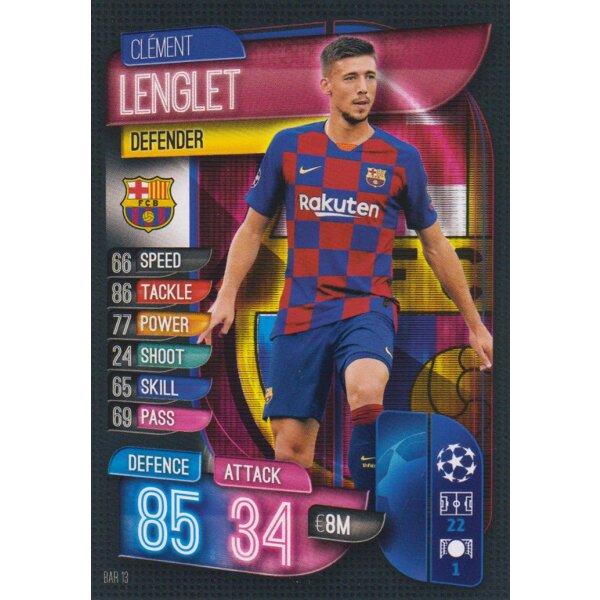 BAR13  - Clement Lenglet  - Basis Karte - 2019/2020