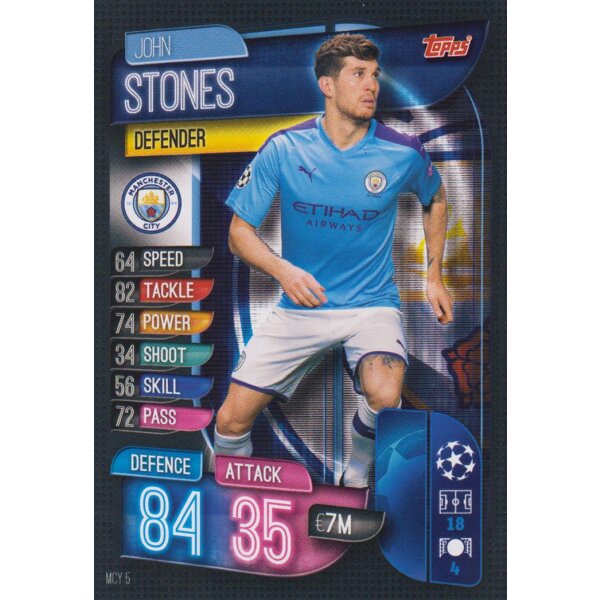 MCY5  - John Stones  - Basis Karte - 2019/2020