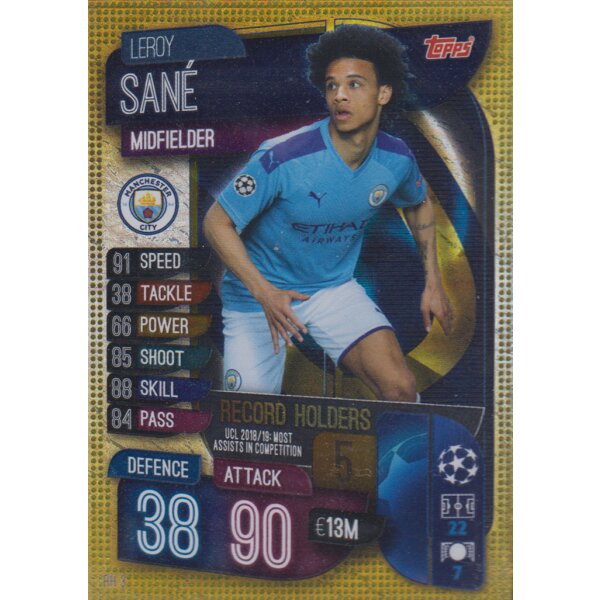 RH3  - Leroy Sane - Record Holder - 2019/2020