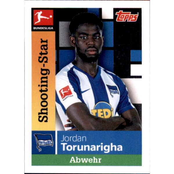 TOPPS Bundesliga 2019/2020 - Sticker 24 - Jordan Torunarigha - Shooting-Star