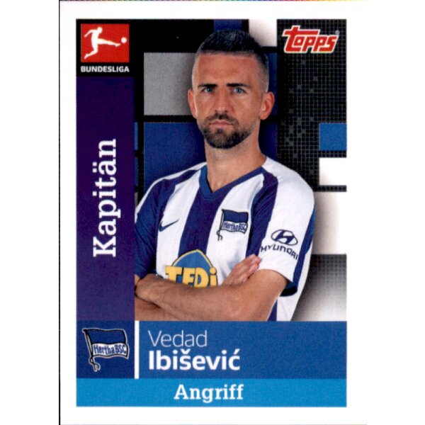 TOPPS Bundesliga 2019/2020 - Sticker 33 - Vedad Ibisevic - Kapitän