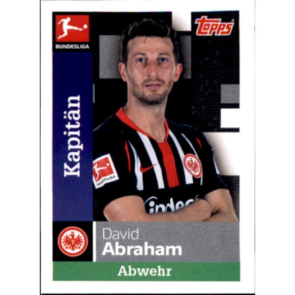 TOPPS Bundesliga 2019/2020 - Sticker 97 - David Abraham - Kapitän