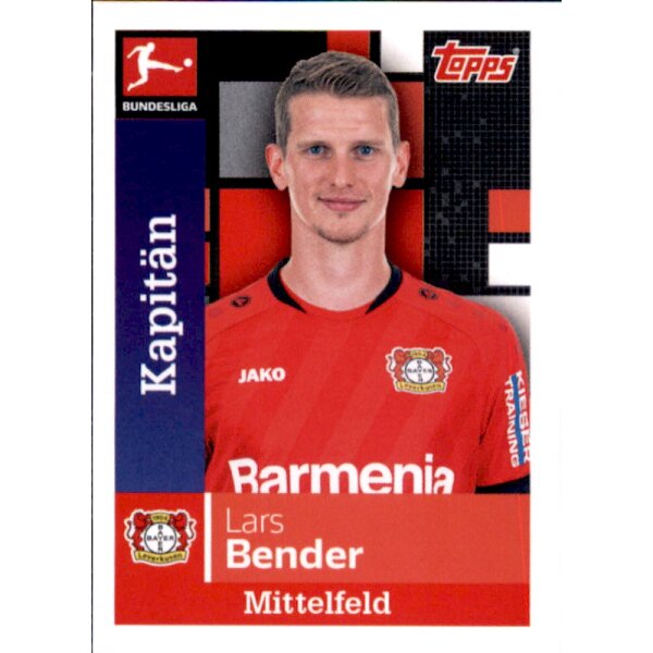 TOPPS Bundesliga 2019/2020 - Sticker 176 - Lars Bender - Kapitän