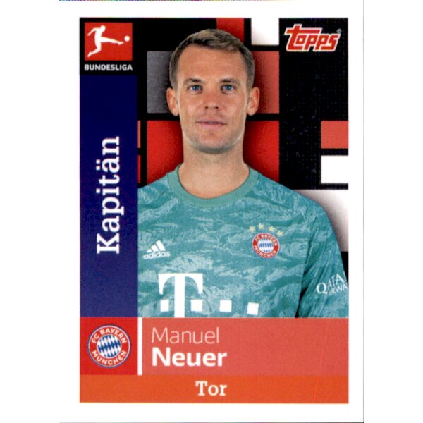 TOPPS Bundesliga 2019/2020 - Sticker 215 - Manuel Neuer - Kapitän