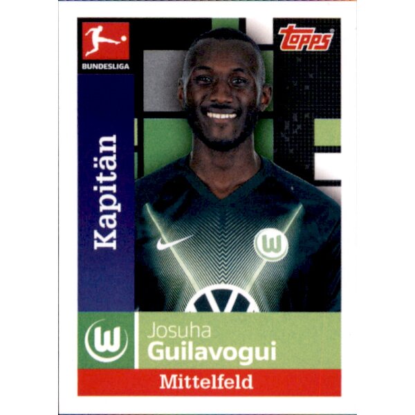 TOPPS Bundesliga 2019/2020 - Sticker 267 - Josuha Guilavogui - Kapitän