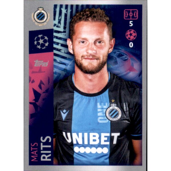 Sticker 524 - Mats Rits - Club Brugge KV