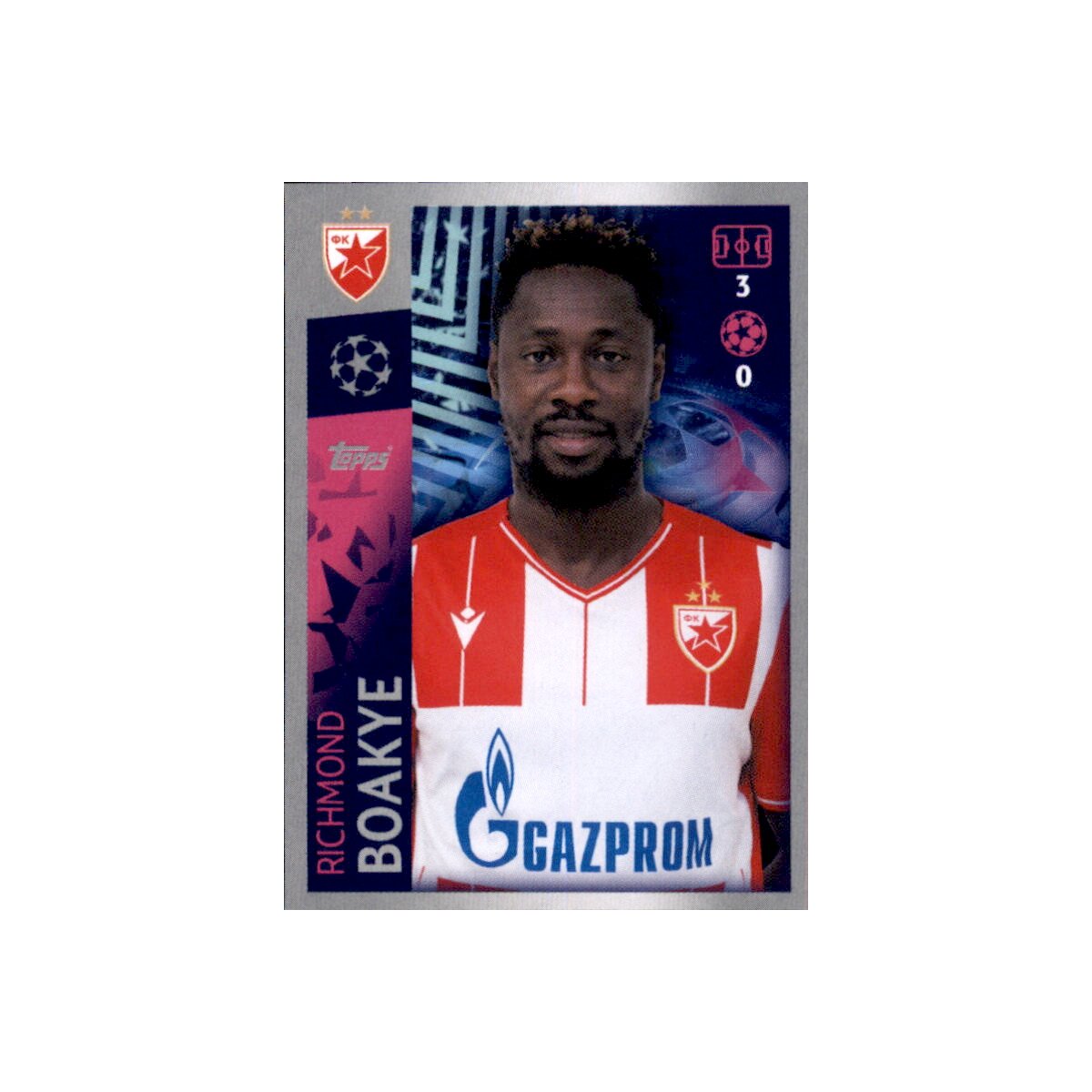 Sticker 544 - Richmond Boakye - FK Roter Stern Belgrad, 0,39