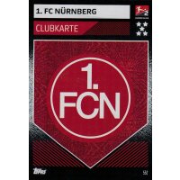 552 - 1. FC Nürnberg - Clubkarte - 2019/2020