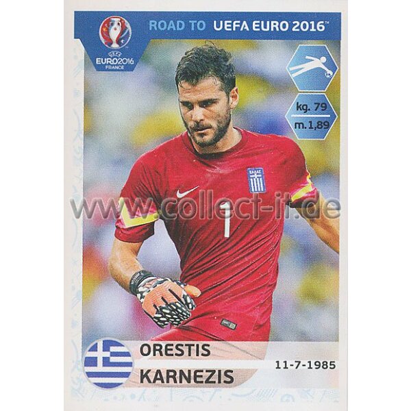 Road to EM 2016 - Sticker  113 - Orestis Karnezis