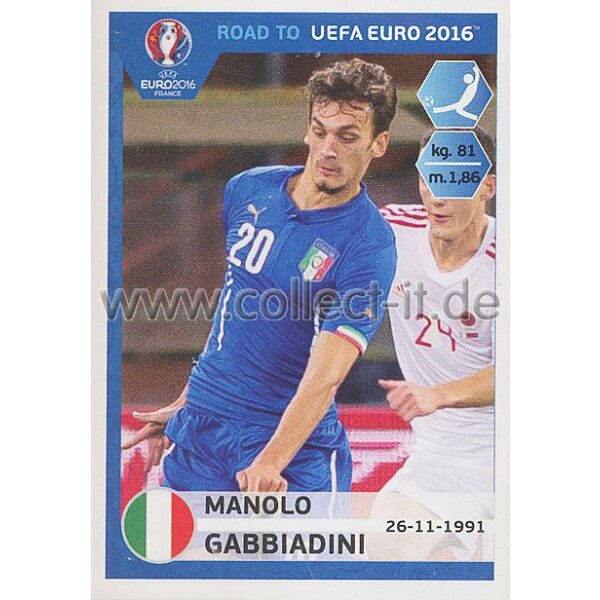 Road to EM 2016 - Sticker  176 - Manolo Gabbiadini