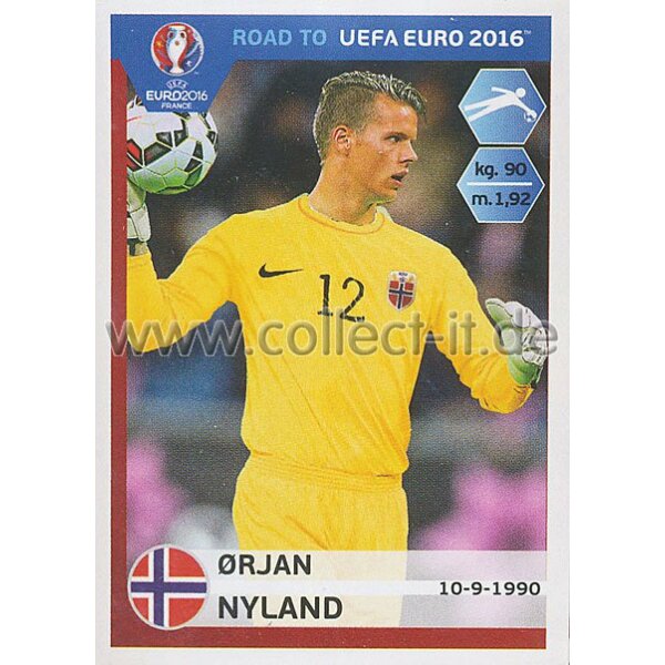 Road to EM 2016 - Sticker  177 - Orjan Nyland