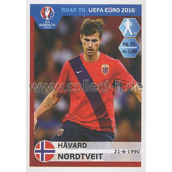 Road to EM 2016 - Sticker  179 - Havard Nordtveit