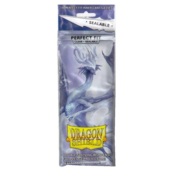 Dragon Shield Perfect Fit - Clear - Sealable Sleeves (100 Sleeves)