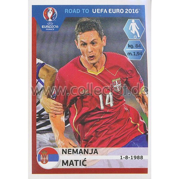 Road to EM 2016 - Sticker  280 - Nemanja Matic