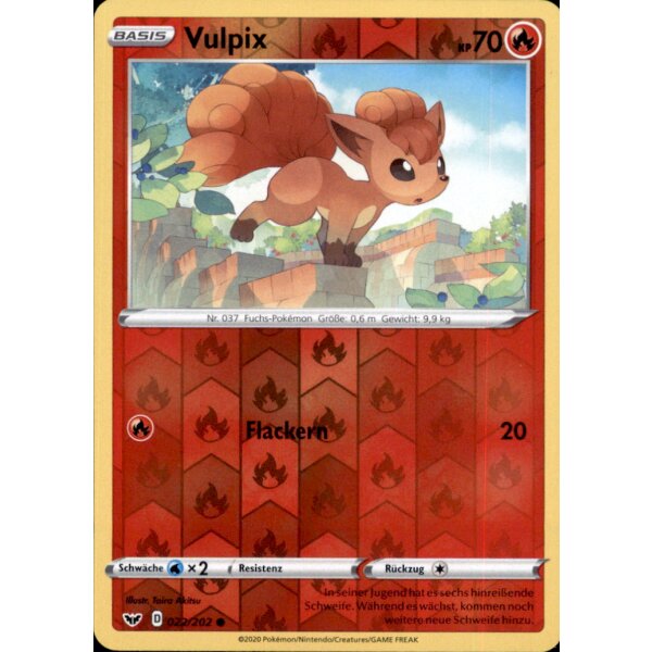 22/202 Vulpix - Schwert & Schild 1 - Reverse Holo