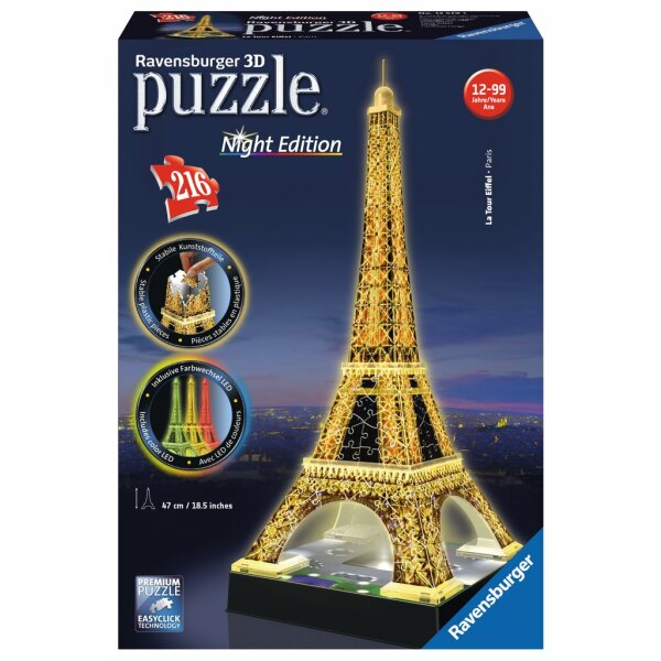 Ravensburger 12579 - Eiffelturm bei Nacht - 216 Teile