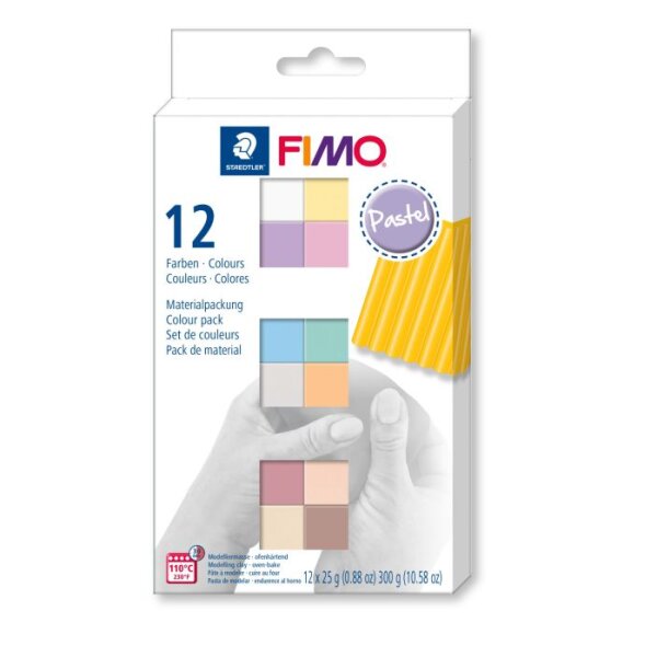 FIMO soft Pastell Farben 12 Stück