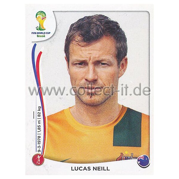 WM 2014 - Sticker 168 - Lucas Neill