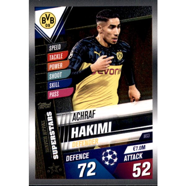 MS3 - Achraf Hakimi - Match Attax Superstars - 2019/2020