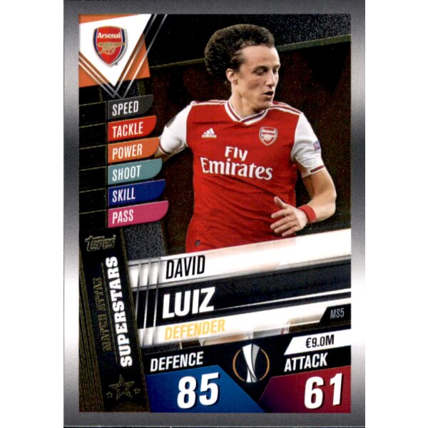 MS5 - David Luiz - Match Attax Superstars - 2019/2020