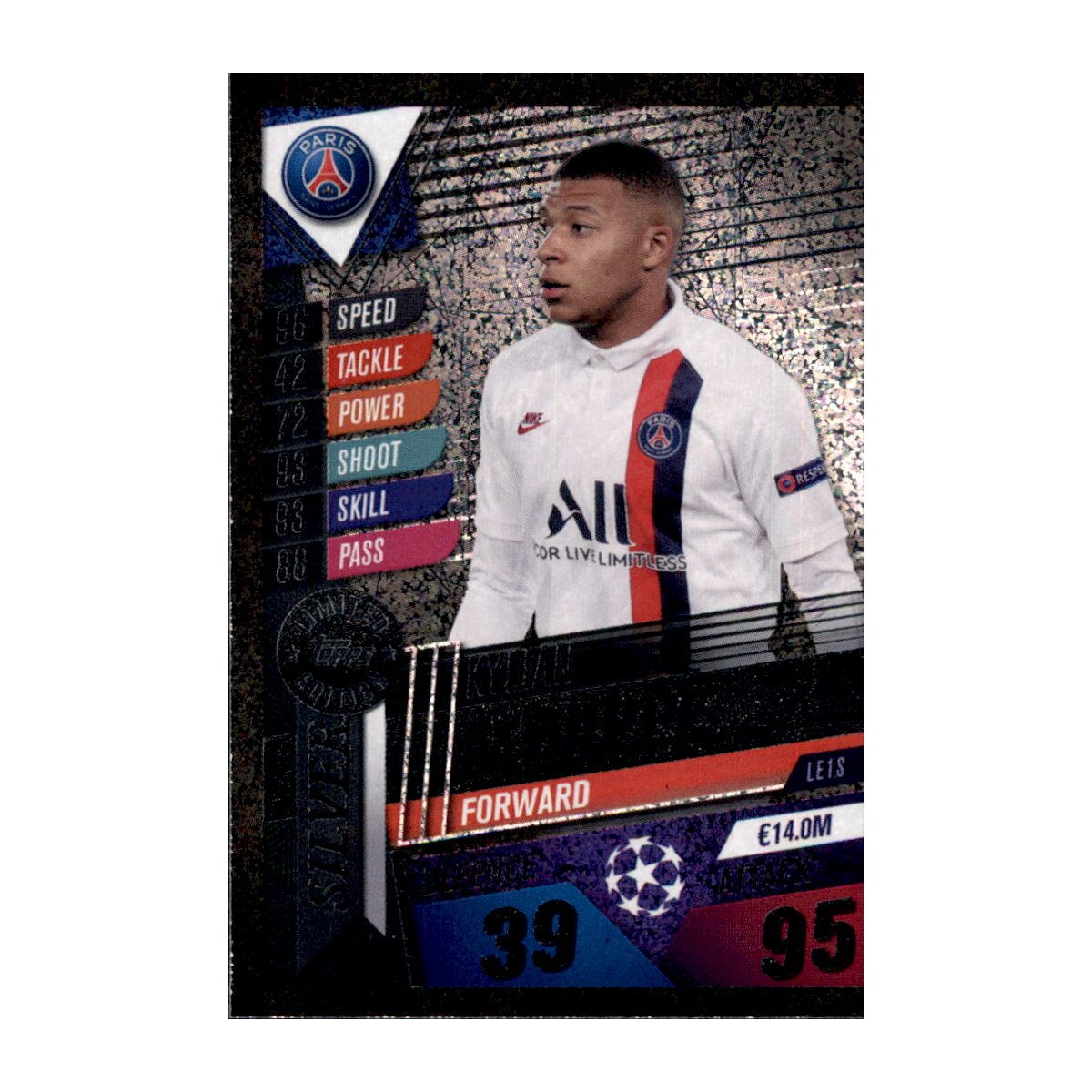 Le01s Kylian Mbappe Silver Limited Edition 2019 2020 16 85