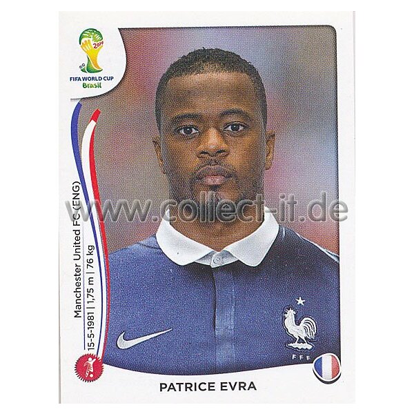 WM 2014 - Sticker 377 - Patrice Evra