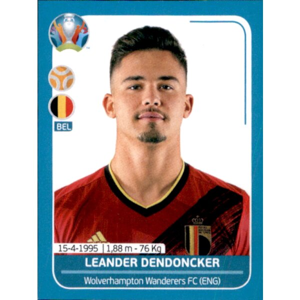 EM 2020 Preview - Sticker BEL19 - Leander Dendoncker - Belgien