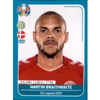 EM 2020 Preview - Sticker DEN22 - Martin Braithwaite -...