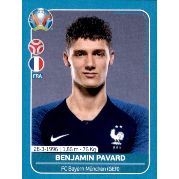 EM 2020 Preview - Sticker FRA9 - Benjamin Pavard - Frankreich