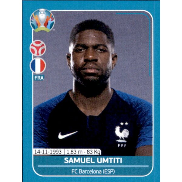 EM 2020 Preview - Sticker FRA15 - Samuel Umtiti - Frankreich