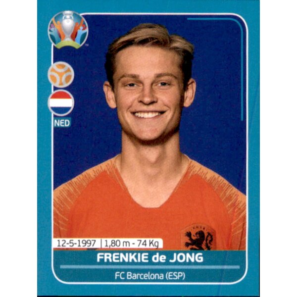 EM 2020 Preview - Sticker NED16 - Frenkie de Jong - Niederlande