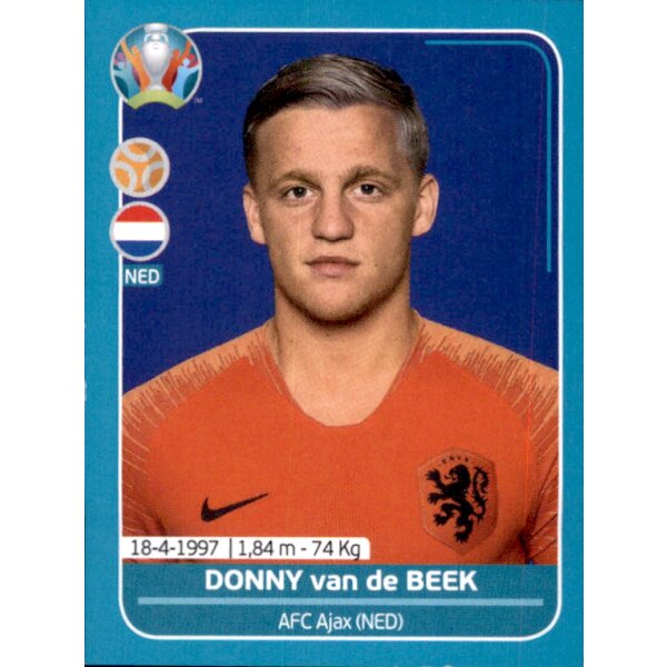 EM 2020 Preview - Sticker NED19 - Donny van de Beek - Niederlande