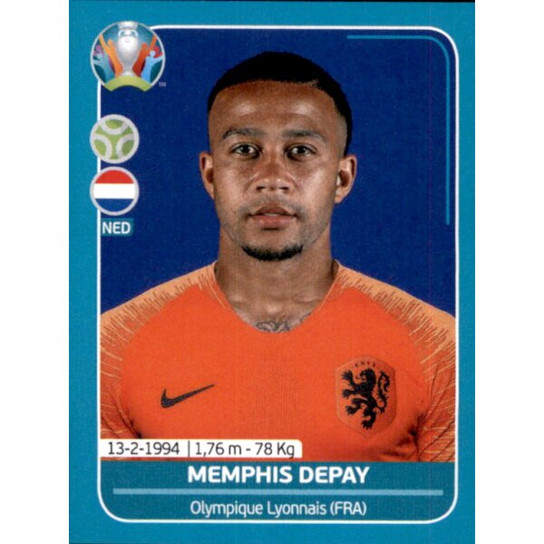 EM 2020 Preview - Sticker NED23 - Memphis Depay - Niederlande