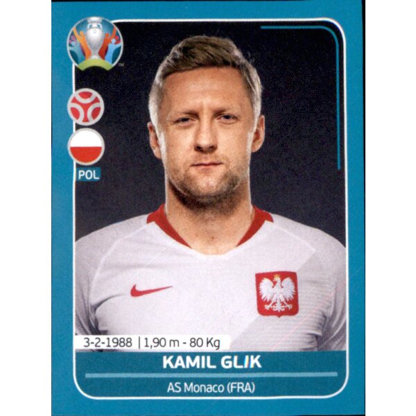 EM 2020 Preview - Sticker POL10 - Kamil Glik - Polen