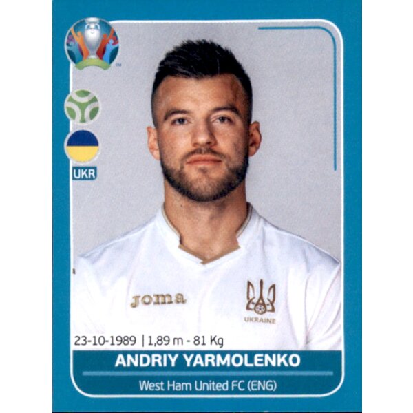 EM 2020 Preview - Sticker UKR26 - Andriy Yarmolenko - Ukraine