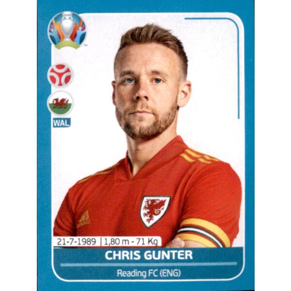 EM 2020 Preview - Sticker WAL10 - Chris Gunter - Wales