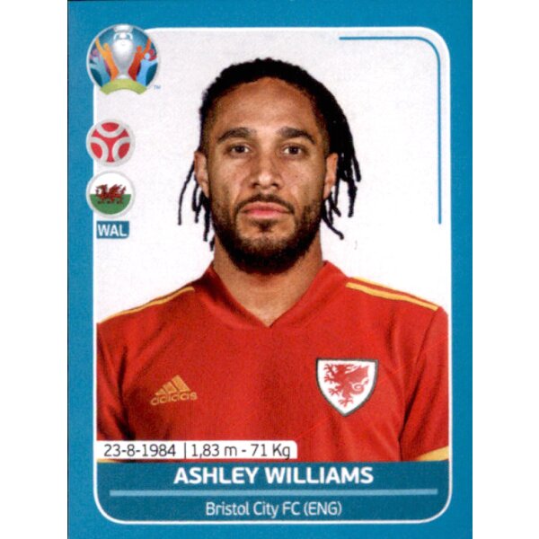 EM 2020 Preview - Sticker WAL11 - Ashley Williams - Wales