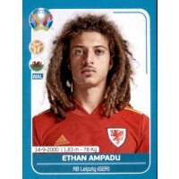 EM 2020 Preview - Sticker WAL17 - Ethan Ampadu - Wales