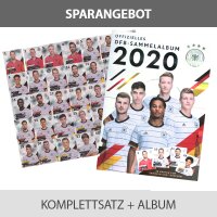 EM 2020 REWE Sammelkarten - 1 Komplettsatz GLITZER + Album