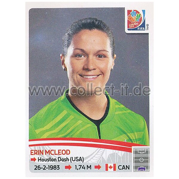 Frauen WM 2015 - Sticker 26 - Erin McLead - Kanada