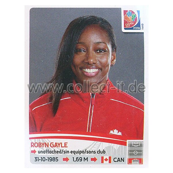 Frauen WM 2015 - Sticker 28 - Robyn Gayle - Kanada