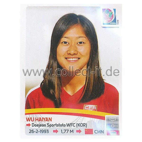 Frauen WM 2015 - Sticker 46 - Wu Haiyan - China