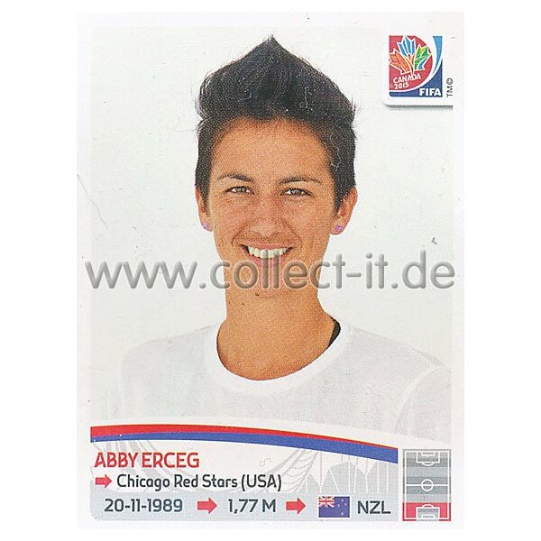 Frauen WM 2015 - Sticker 65 - Abby Erceg - Neuseeland