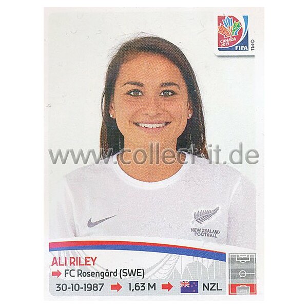 Frauen WM 2015 - Sticker 68 - Ali Riley - Neuseeland