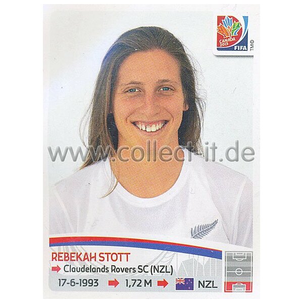 Frauen WM 2015 - Sticker 69 - Rebekah Stott - Neuseeland