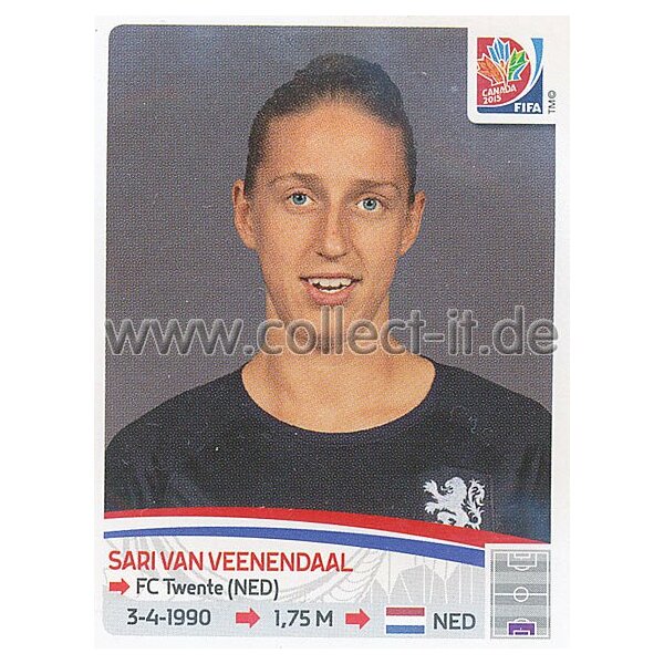 Frauen WM 2015 - Sticker 83 - Sari van Veenendaal - Niederlande