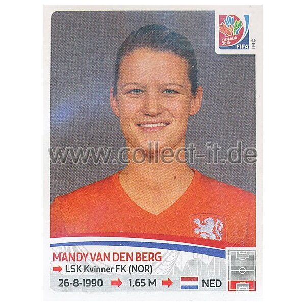 Frauen WM 2015 - Sticker 86 - Mandy van den Berg - Niederlande