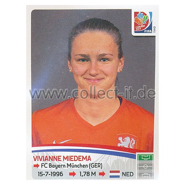 Frauen WM 2015 - Sticker 97 - Vivianne Miedema - Niederlande