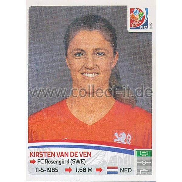 Frauen WM 2015 - Sticker 98 - Kirsten van de Ven - Niederlande